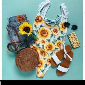Forever21 Sunflower swimsuit